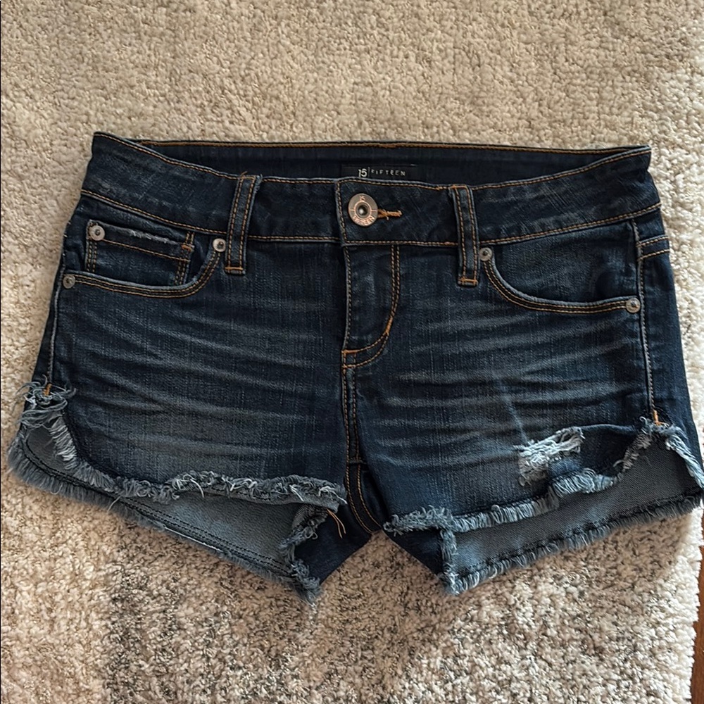 Distressed Denim Shorts